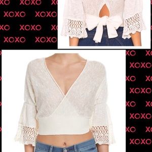 Free people knitted crop top